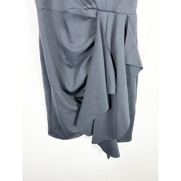 Rachel Parcell Black Draped Interlock Minidress Size Large NWT Cocktail Stretch - Picture 10 of 13